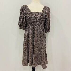 Anthropologie Moon River XS Sequin Sparkle Baby Doll Holiday New Year Mini Dress